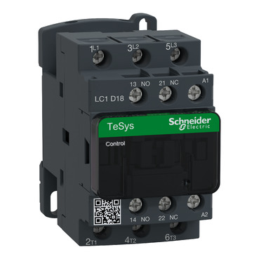 TeSys Contactor 3P AC3 18A 220V AC Coil Schneider