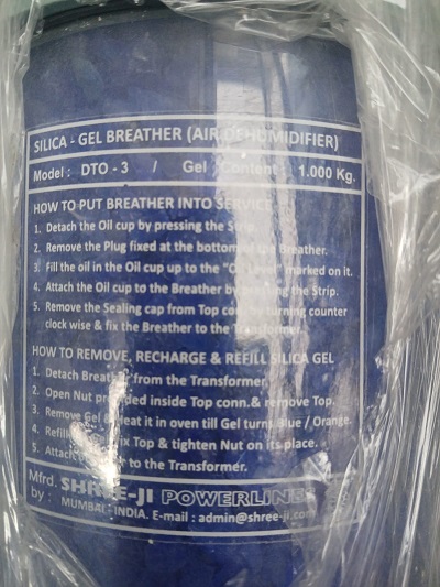 Silica Gel Breather For Transformer Moisture Absorbtion, 1 kg , 3/4 B.S.P DTO-3
