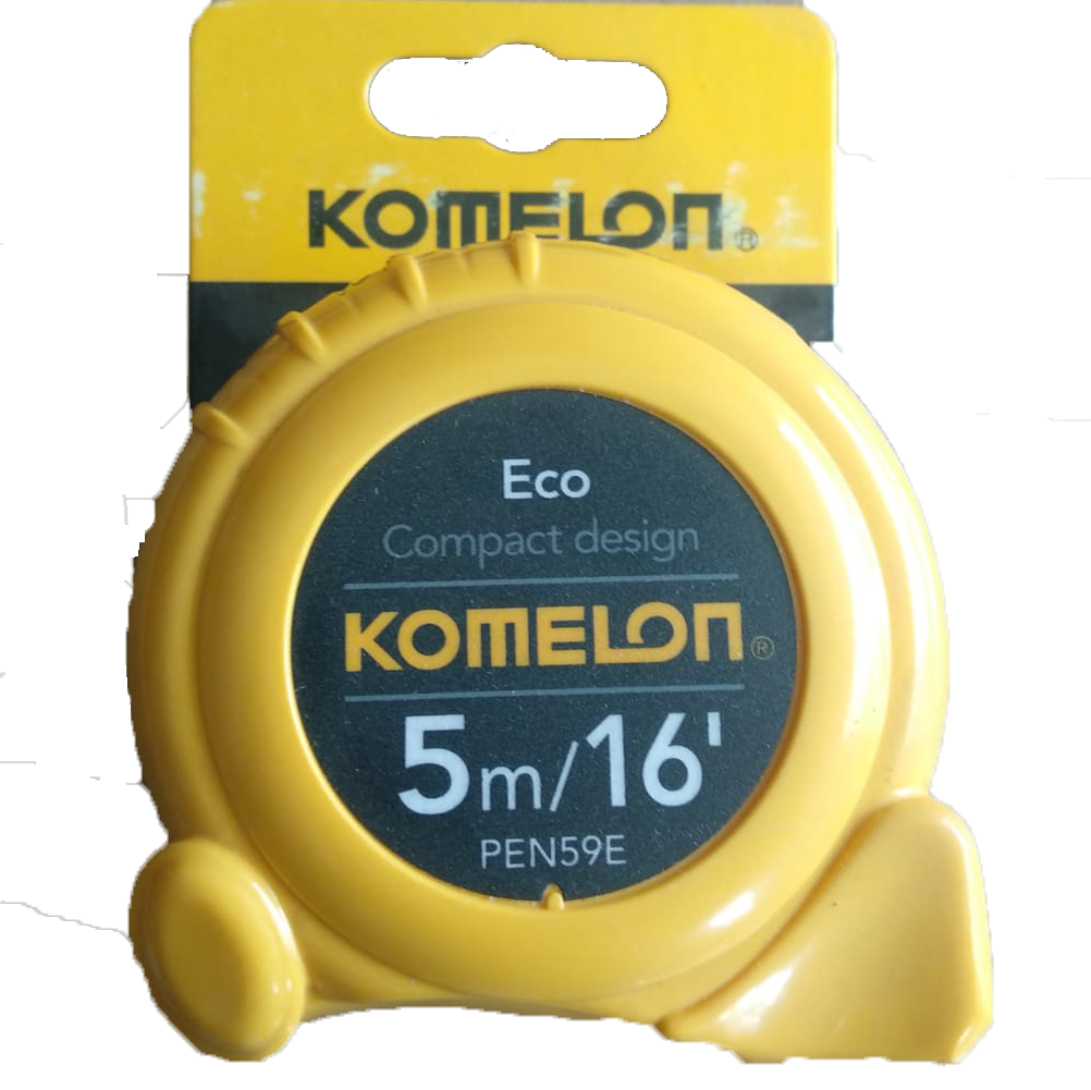 5m Komelon Steel Measuring Tape Eco Compact Design - 5m/16ft (PEN59E)