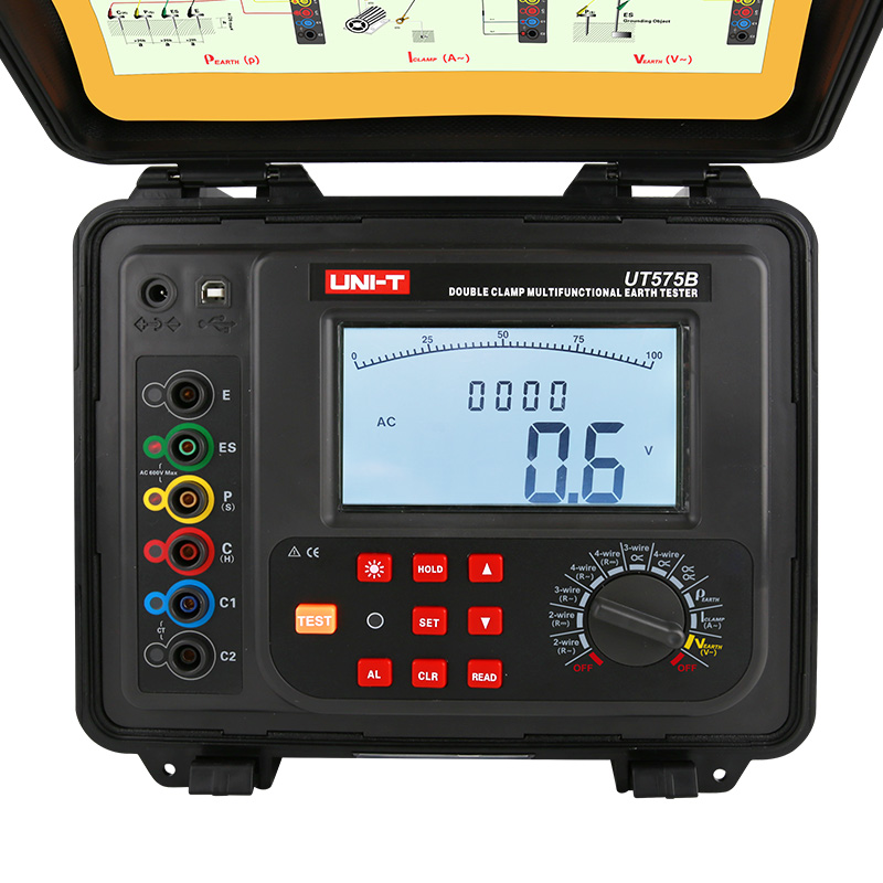 UT575B Soil resistivity meter double-clamp multifunctional earth tester Uni-t
